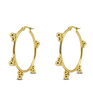 Roestvrij stalen (RVS) Stainless steel oorbellen creolen Gold