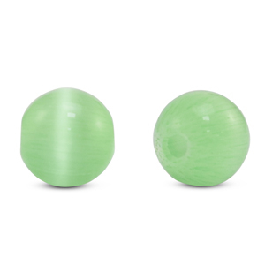 6 mm glaskralen Cat's eye Light green
