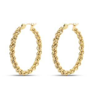 Roestvrij stalen (RVS) Stainless steel oorbellen creolen Gold