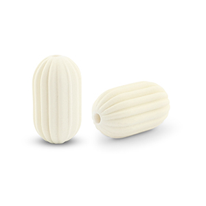 Acryl kralen ovaal Off white