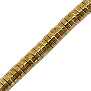 Hematite kralen disc 6mm Gold