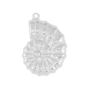 Roestvrij stalen (RVS) Stainless steel bedel zeeschelp Silver