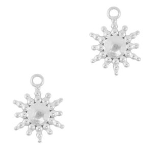 Roestvrij stalen (RVS) Stainless steel bedels zon Silver