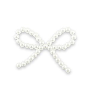 Statement hangers parels strik Pearl white