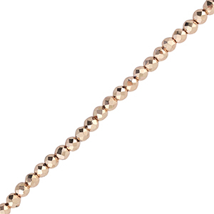 Top Facet kralen 2mm rond Metallic rose gold