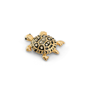 Broches schildpad Gold-black-grey
