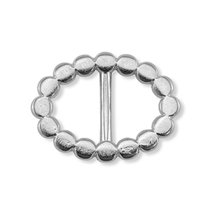 Schuivers DQ metaal ovaal Antiek zilver (Nikkelvrij)