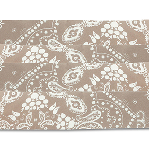 Bandana set van 4 Taupe brown-white