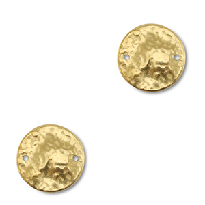 Roestvrij stalen (RVS) stainless steel bedels tussenstuk rond Gold