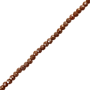 Top Facet kralen 6x4mm disc Dark red-brown