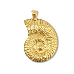 Roestvrij stalen (RVS) Stainless steel hangers schelp Gold