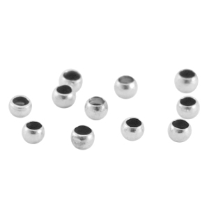 DQ metaal knijpkraal 2.5mm Antiek zilver (nikkelvrij)