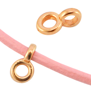 DQ metaal hanger met oog &Oslash;2.2mm Ros&eacute; goud (nikkelvrij)