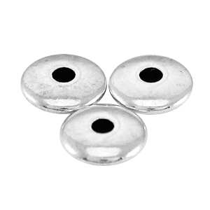 DQ metalen kralen disc 5x1.5mm Antiek zilver (nikkelvrij)