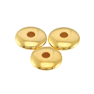 DQ metalen kralen disc 4x1.5mm Goud (nikkelvrij)