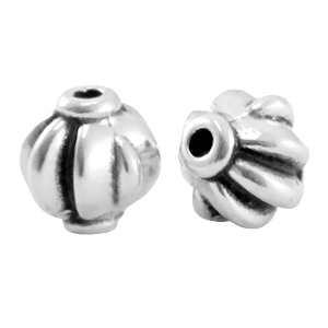 DQ metaal kraal 8mm Antiek zilver (nikkelvrij)