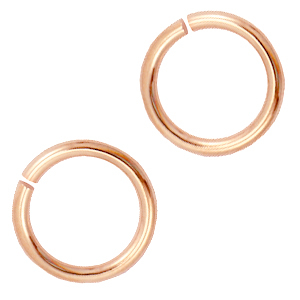 Onderdelen DQ metaal buigring 10.5mm Ros&eacute; goud (nikkelvrij)