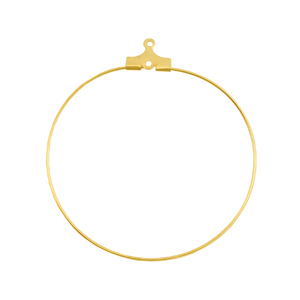Onderdelen DQ metaal creool oorring hanger 40mm Goud (nikkelvrij)