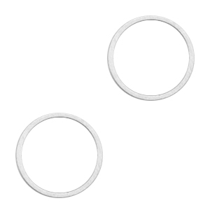Onderdelen DQ metaal dichte ring 15mm Antiek zilver (nikkelvrij)