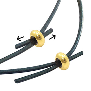 Smart bead stopper DQ metaal 7x3mm Goud (nikkelvrij)