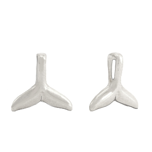 Bedels DQ metaal walvis staart Antiek zilver (nikkelvrij)