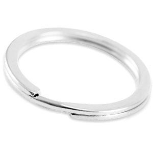 Onderdelen DQ metaal sleutelhanger ring 35mm Antiek zilver (nikkelvrij)
