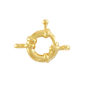 Onderdelen DQ metaal boeislot 11mm met oogjes Goud (nikkelvrij)