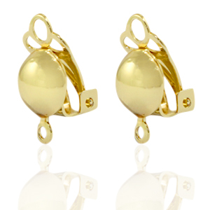 Onderdelen DQ metaal clipoorbellen Goud (nikkelvrij)