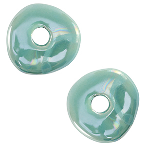 DQ Grieks keramiek kralen donut Turquoise