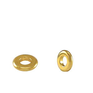 Kralen DQ metaal spacer ring 6mm Goud (nikkelvrij)