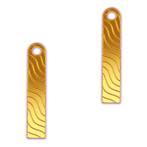 Statement hangers bar wave Metallic yellow