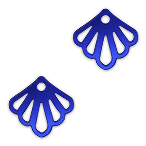 Statement hangers schelp Metallic royal blue