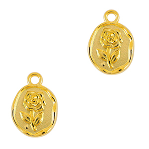 Bedels DQ metaal roos Goud (nikkelvrij)