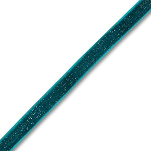 Velvet lint Teal blue-silver glitter