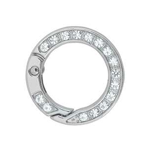 Gekleurde onderdelen sleutelhanger ring Silver