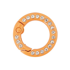 Gekleurde onderdelen sleutelhanger ring Orange