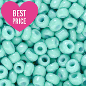 Glaskralen Rocailles 6/0 (4mm) Harbour side blue