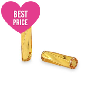 Glaskralen Rocailles Special Bugles twist Yellow gold