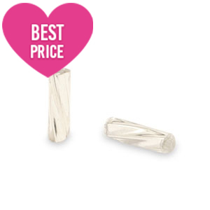 Glaskralen Rocailles Special Bugles twist Silver