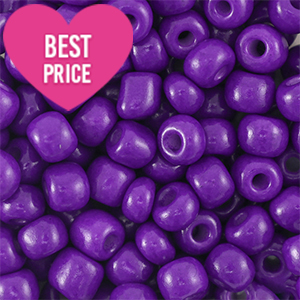 Glaskralen Rocailles 6/0 (4mm) Dark purple