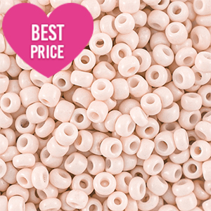 Glaskralen Rocailles 12/0 (2mm) Peach beige