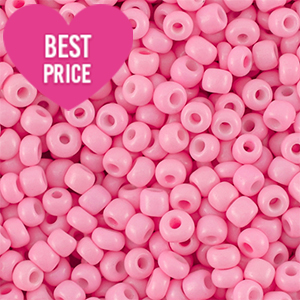 Glaskralen Rocailles 12/0 (2mm) Pink