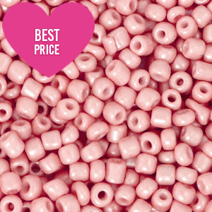Glaskralen Rocailles 8/0 (3mm) Sunset pink
