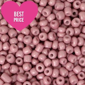 Glaskralen Rocailles 8/0 (3mm) Lantana pink