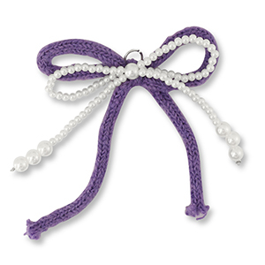 Statement hangers dubbele strik White-purple