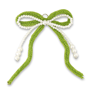 Statement hangers dubbele strik White-green
