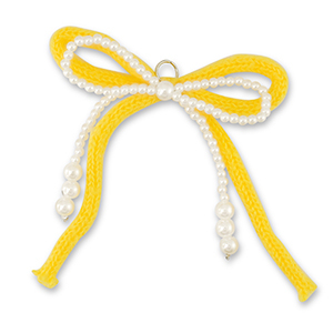 Statement hangers dubbele strik White-yellow