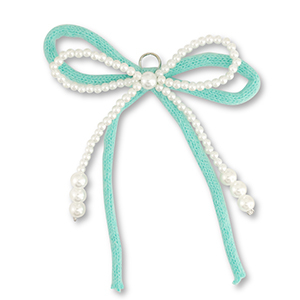 Statement hangers dubbele strik White-mint green
