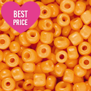 Glaskralen Rocailles 12/0 (2mm) Citrus orange
