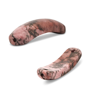 Natuursteen tussenstuk rhodoniet Pink-brown-black